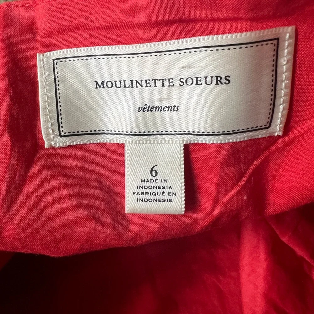 Moulinette Souers Sweet Enticement by Anthropologie red orange pleated dress - Picture 6 of 6